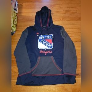 New York Rangers adidas Skate Lace Hoodie - M #5